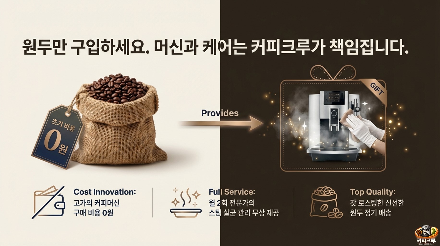 커피크루 무상 설치 및 케어 서비스